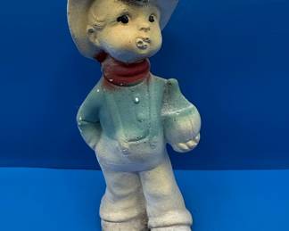 Vintage Chalkware Carnival Prizes - Clown, Elephant, Dog, Spaniel, Boy