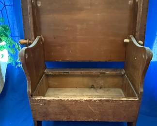 Antique Primitive Pine Dough Box Table