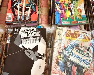Collection of Late 1980s Marvel Comic Books featuring X-Men, Avengers, Punisher, and Spider-Man