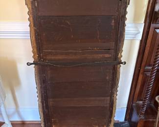 19th Century American Empire Giltwood Column Form Wall Mirror with Rosettes