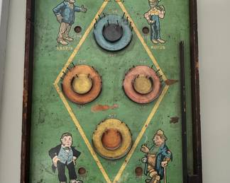 Vintage Gropper Manufacturing Co. Carnival Ball-Toss Game Board - Rastus, Rufus, Eruptic, King Hobo Cole