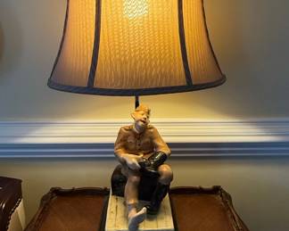 Vintage Ceramic "Doughboy" Soldier Table Lamp
