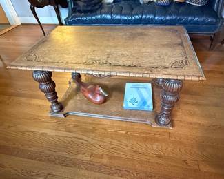 Jacobean Revival Oak Coffee Table