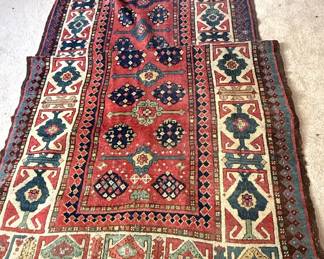 Antique Caucasian Kazak Runner
