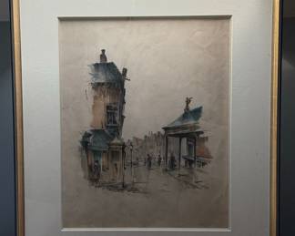 European Cityscape Watercolor