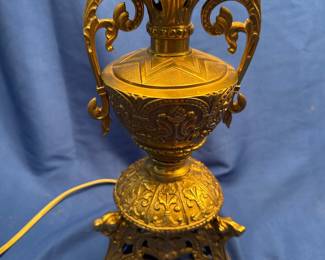 Pair of 19th Century French Empire Gilt Bronze Urn Table Lamps