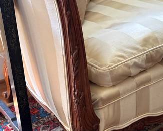 Vintage Ethan Allen French Provincial Camelback Sofa