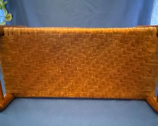 Vintage Primitive Woven Seat Stool