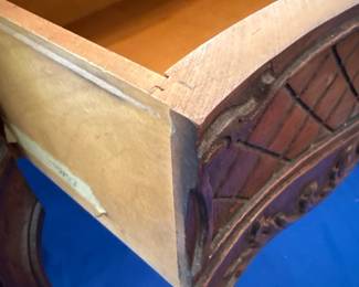 Henredon French Provincial Style Carved Walnut Side Table