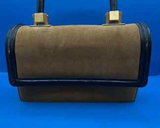 Vintage Roberta di Camerino Suede and Leather Top-Handle Bag