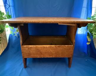 Antique Primitive Pine Dough Box Table