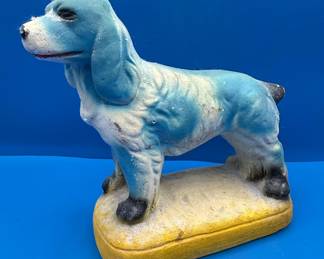 Vintage Chalkware Carnival Prizes - Clown, Elephant, Dog, Spaniel, Boy
