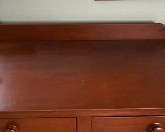 American Empire Cherry Chest of Drawers with Spool-Turned Pilasters