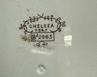 Antique Powell Bishop & Stonier Chelsea Brown Transferware Platter