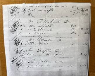 Antique Ledger Page with Ink Drawing of a Deer