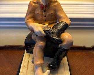 Vintage Ceramic "Doughboy" Soldier Table Lamp