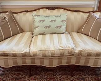 Vintage Ethan Allen French Provincial Camelback Sofa