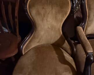 Victorian Balloon Back Armchairs (Pair)