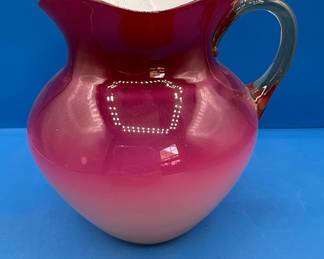 Wheeling Peachblow Glass Pitcher