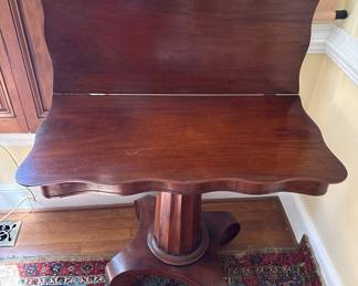 Victorian Mantel Clock and Pedestal Table