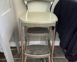 Vintage Cosco Kitchen Step Stool Chair