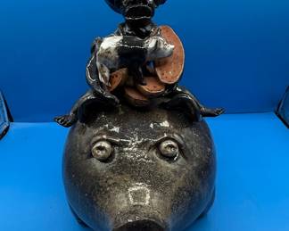 Marvin Bailey Folk Art Piggy Bank