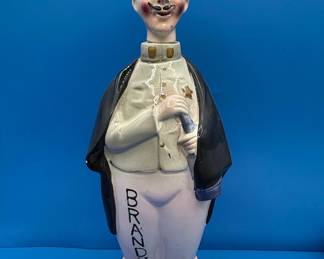 Vintage Ceramic Policeman Figural Brandy Decanter by Arnart