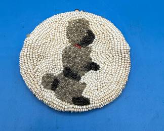 Vintage Beaded Poodle Coin Purse