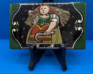 Schneider Steffisburg Swiss Folk Pottery Collection - Girl with Chickens, Girl with Geese, Girl with Goat, Boy with Pipe