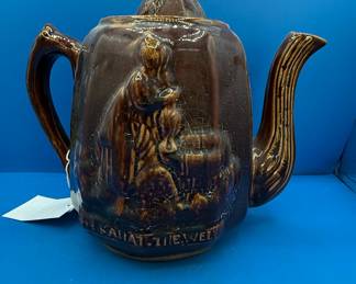 Antique Rockingham "Rebecca at the Well" Teapot