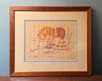 Georges Redon 'Business is Business' Lithograph