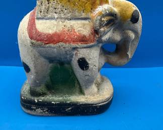 Vintage Chalkware Carnival Prizes - Clown, Elephant, Dog, Spaniel, Boy