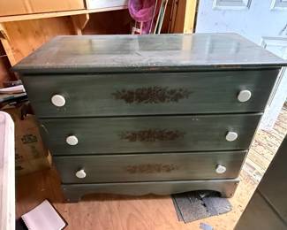 Vintage Painted Three-Drawer Chest