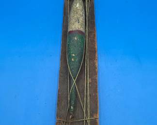 Vintage Wooden Fishing Net Shuttle and Float