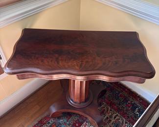 Victorian Mantel Clock and Pedestal Table