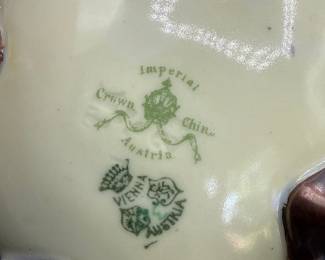 Antique Porcelain Pitcher Set with Hand-Painted Scenes