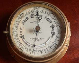 BRASS NAUTICAL BAROMETER