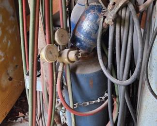 OxyAcetylene Welding Cart with Tanks and Hoses