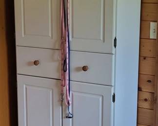 Tall white pantry cabinet