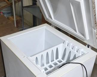 White chest freezer