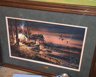 Framed Terry Redlin Hunters Haven Print