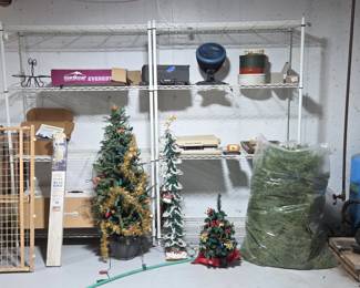 Storage Shelving and Christmas Trees