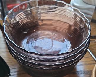 Amethyst Glass Nesting Bowls