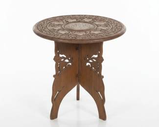 Carved Indian Folding Table