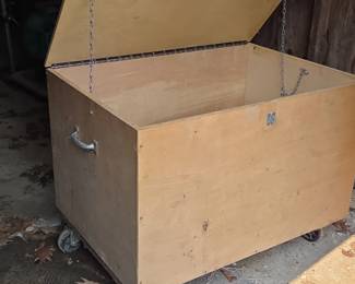 Rolling Plywood Storage Chest