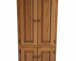 Oak Media Storage Cabinet