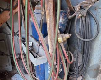 OxyAcetylene Welding Cart with Tanks and Hoses