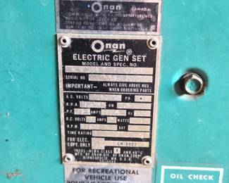 Vintage Onan RV Generator