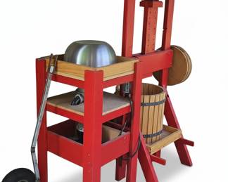 Homemade cider press and grinder