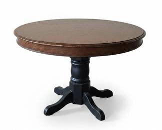 Round Drop Leaf Pedestal Dining Table